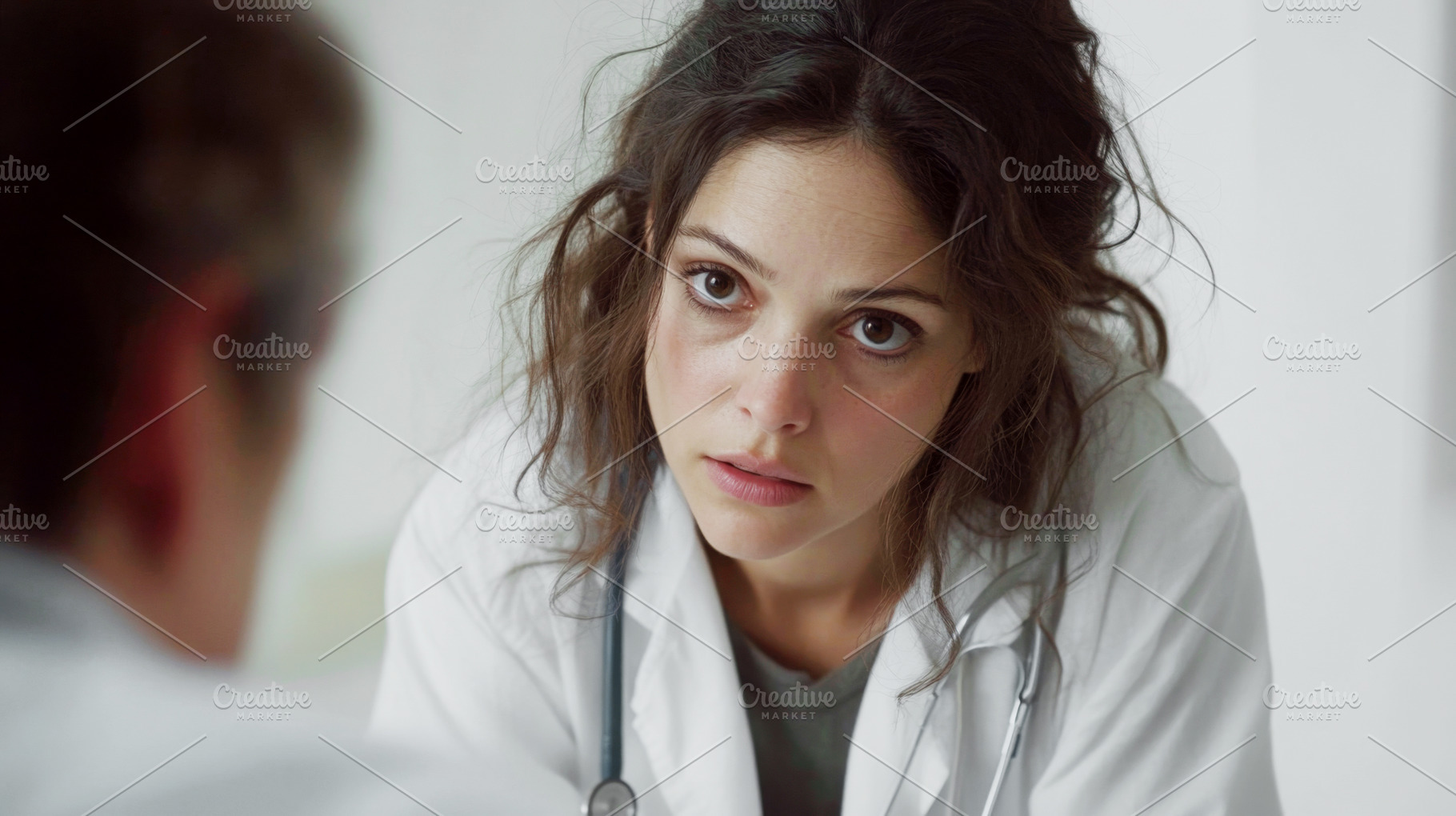 Young female doctor consulting with, a Photo by Dvoevnore photos