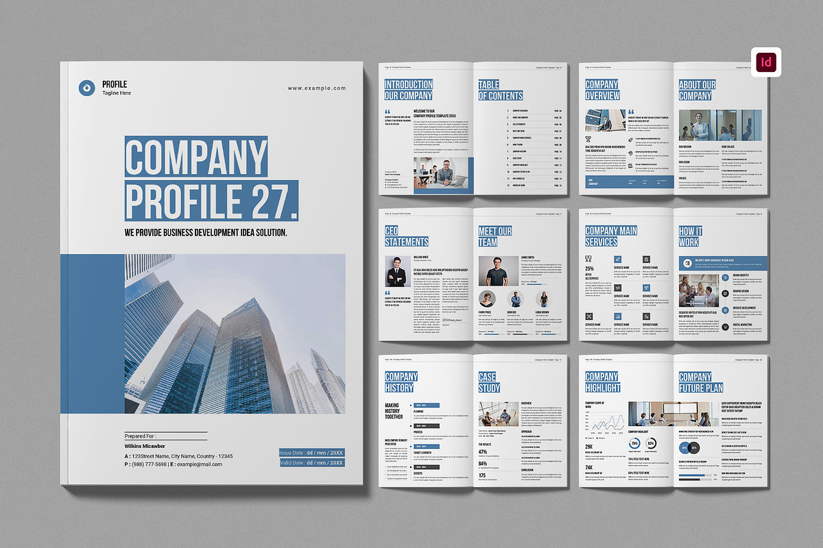 Company Profile Template, a Brochure Template by Work-Envance (Photo 1 of 7)
