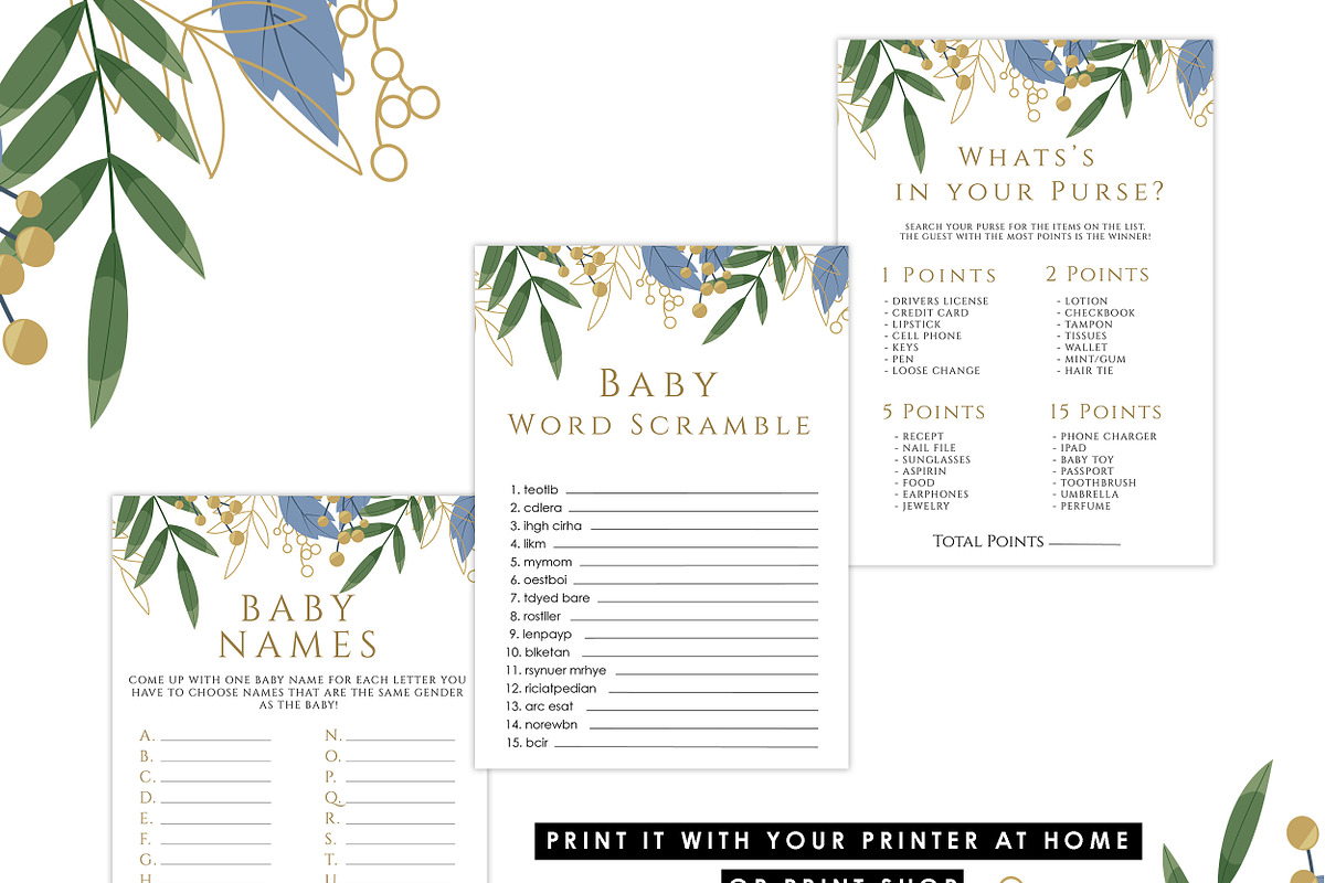 Baby Shower Games, Set Of 12, a Graphic by Wow Designs (Photo 3 of 5)