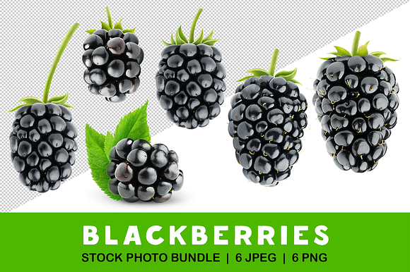 Blackberries with stems preview 6