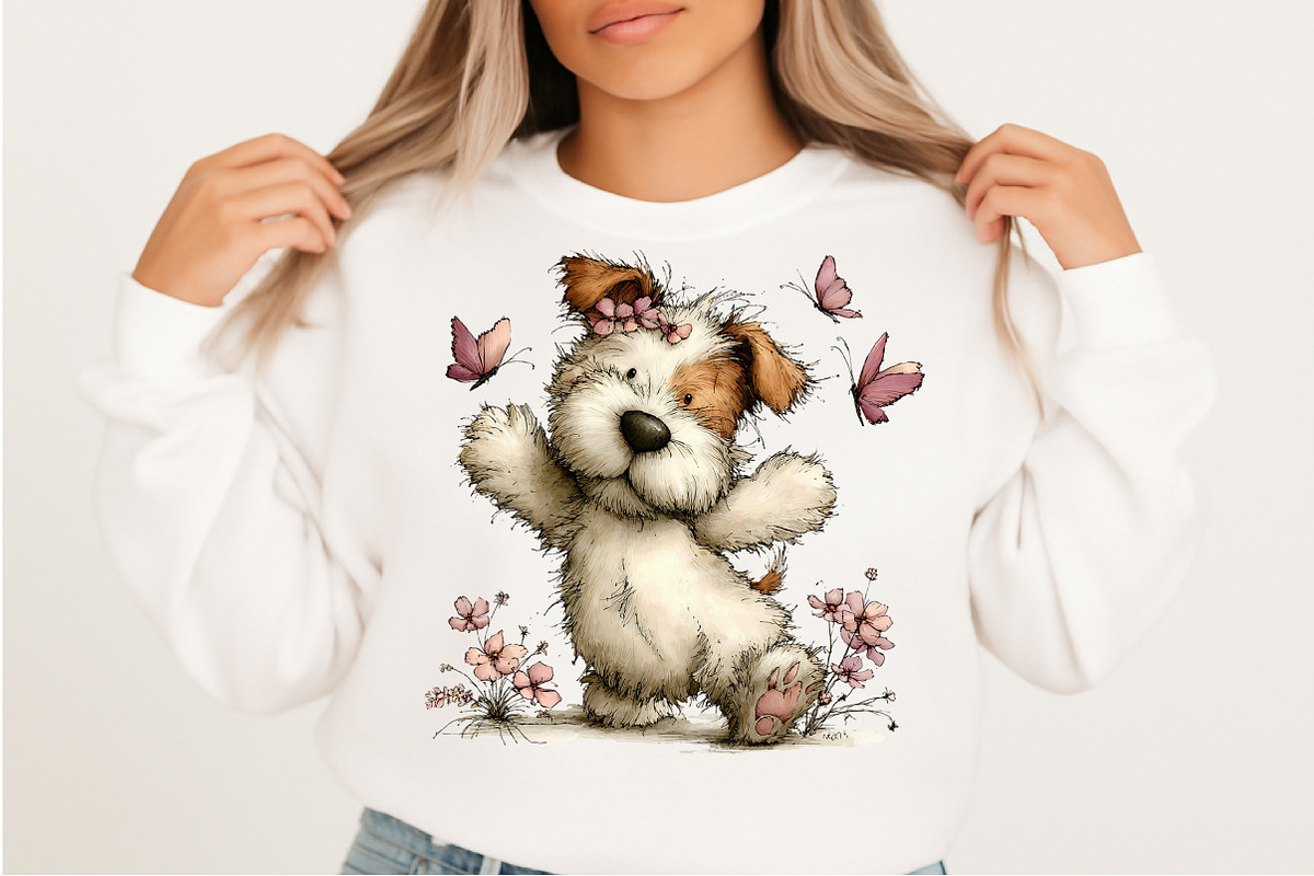 Whimsical Spring Dogs Clipart, an Illustration by Craft Nest (Photo 10 of 11)
