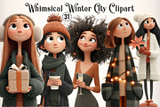 Whimsical Winter City Clipart, an Illustration by Dream Creation (Thumbnail 1 of 5)
