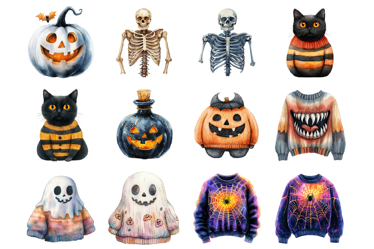 Funny Halloween Sweater, an Illustration by Design Market (Photo 3 of 4)