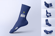 Crew Socks Mockup, a Product Mockup by MockupCraft (Thumbnail 1 of 7)