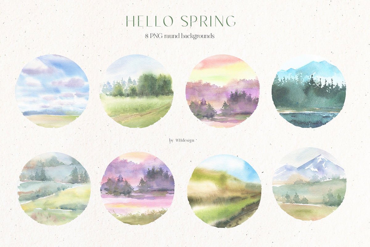 Hello Spring Watercolor ClipArt, an Animal Illustration by whiteheartdesign (Photo 5 of 24)