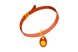Dog accessory shop icon. Dog collar, an Object Illustration by the8monkey