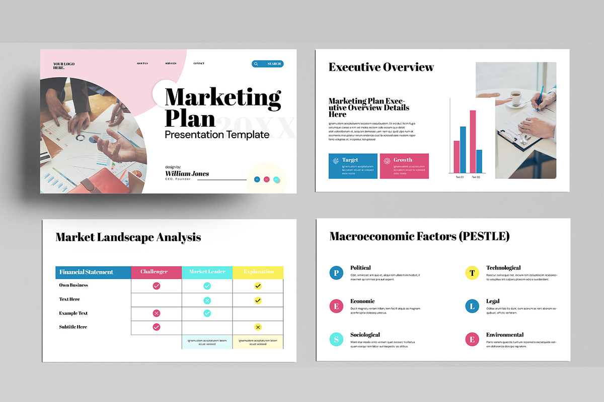 Marketing Plan Presentation Template, a Presentation Template by MightyDesign (Photo 2 of 8)