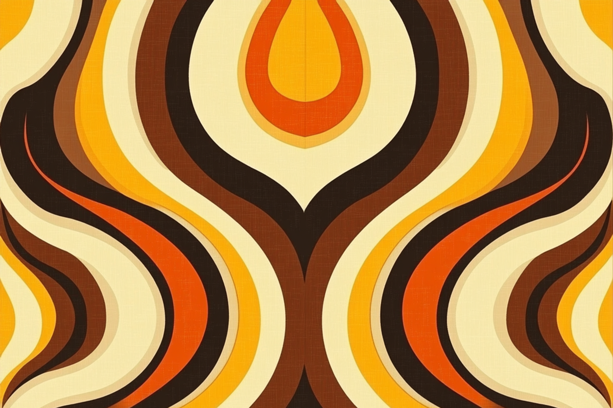 Retro Waves Pattern, a Pattern Graphic by Printable Treasure (Photo 7 of 7)