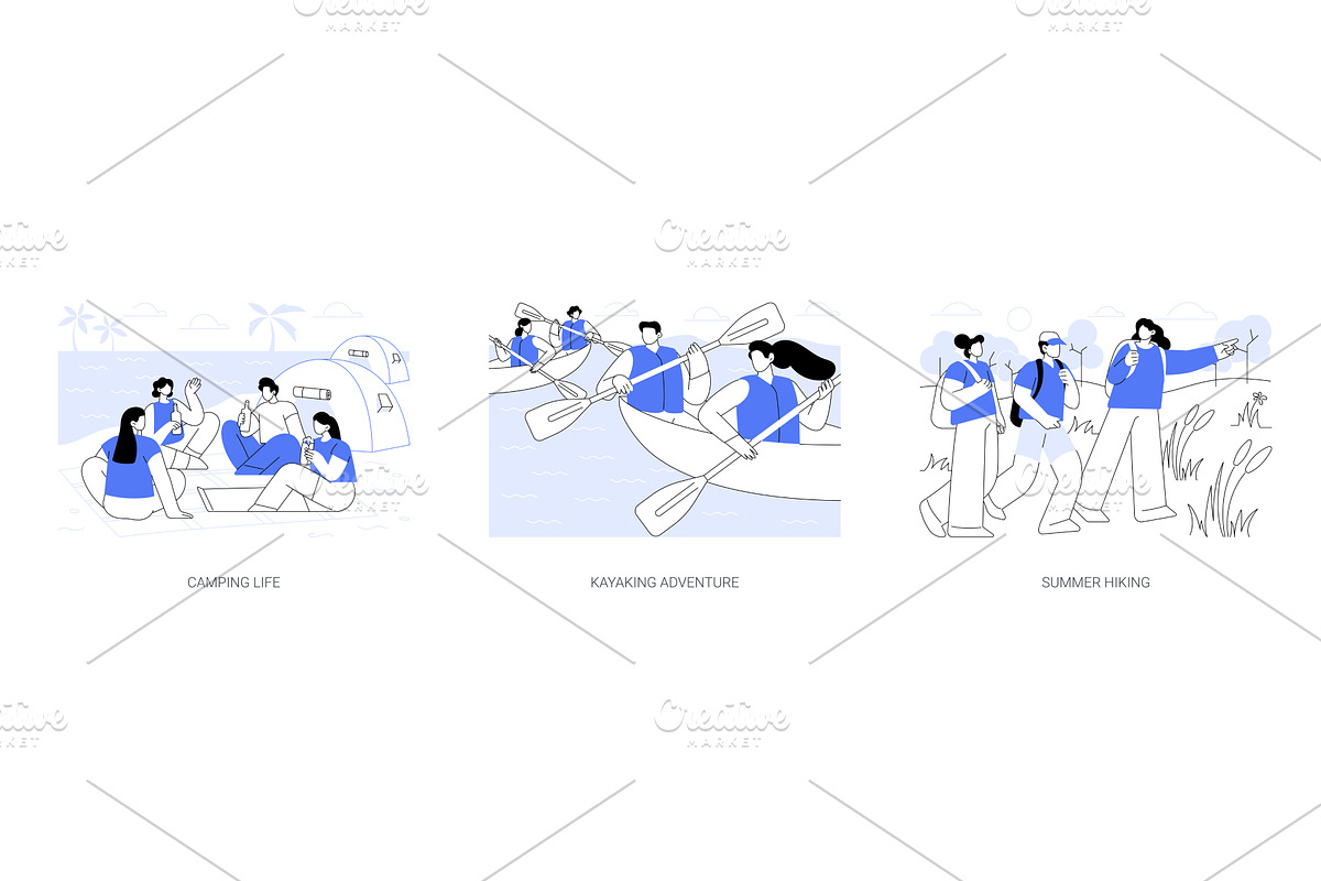 Nature adventure isolated cartoon, a Person Illustration by Visual Generation