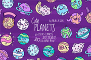Planet Clipart Bundle, an Education Illustration by Palau (Thumbnail 1 of 9)