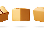 Set of brown cardboard boxes in 3d, an Object Illustration by Abscent (Thumbnail 2 of 3)