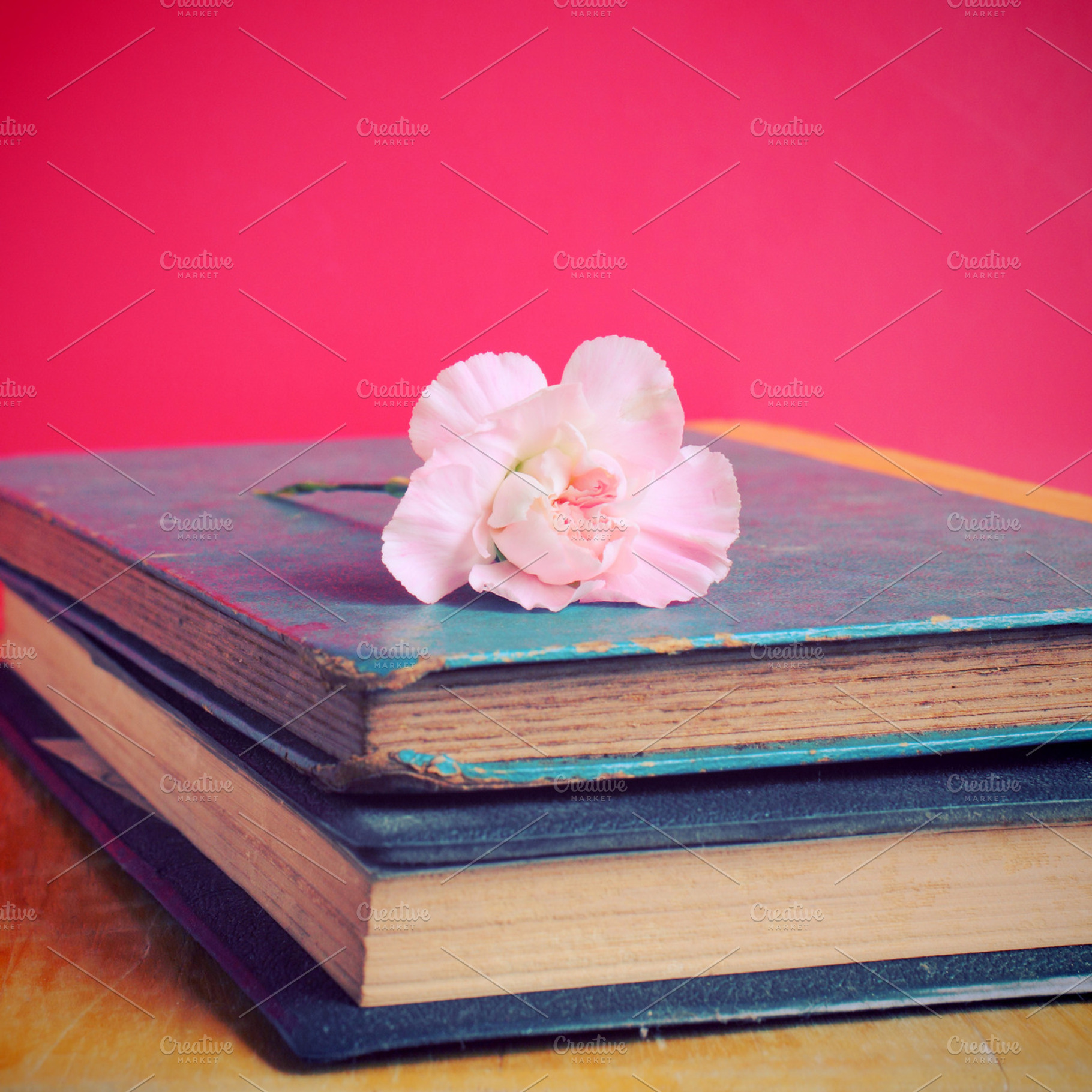 Old Books And Flower