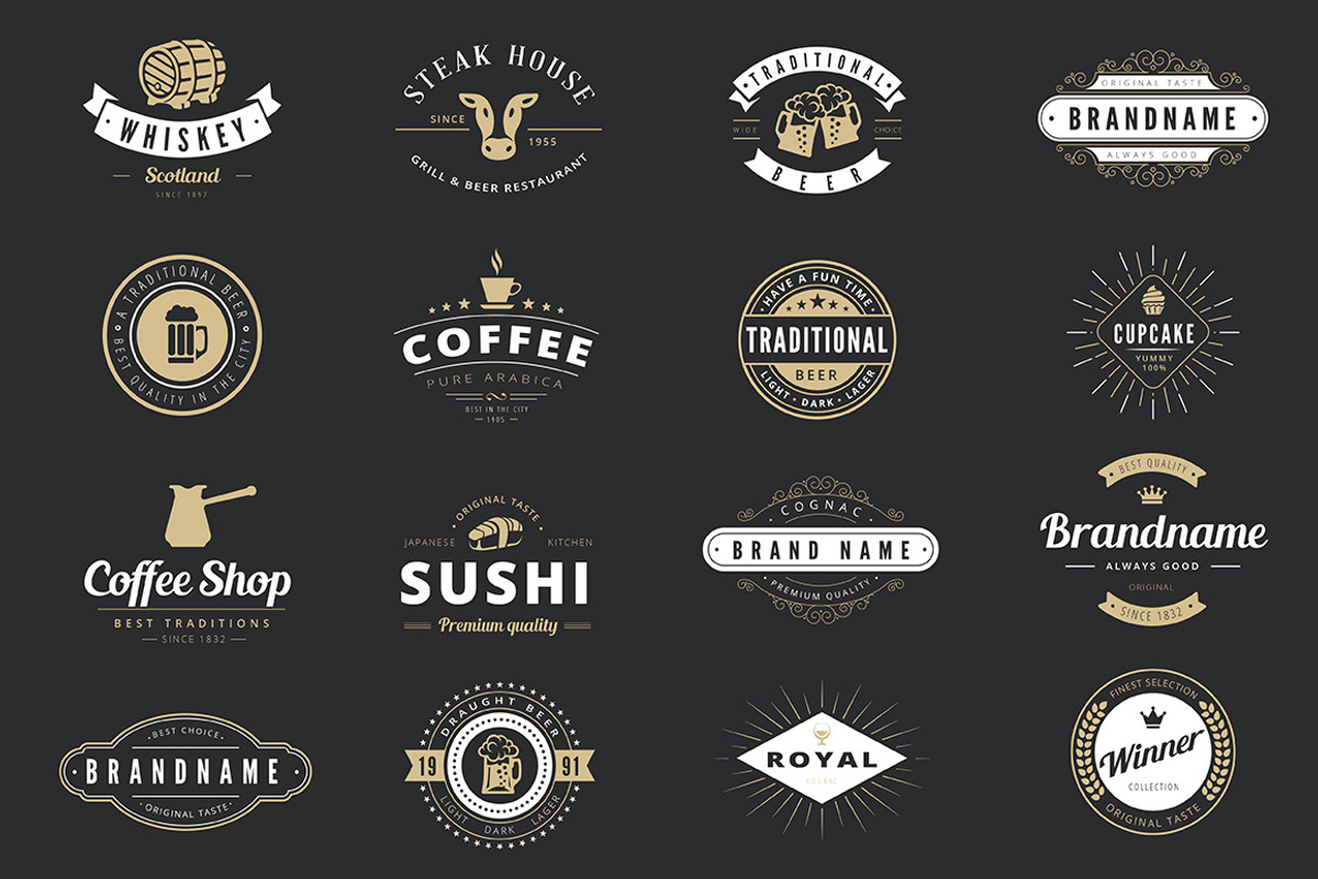 Vintage Label Badge Logo Constructor, a Branding & Logo Template by Sentavio (Photo 3 of 8)