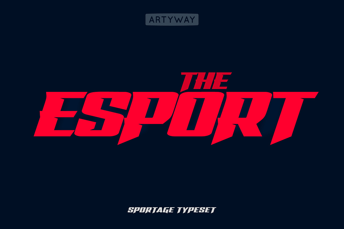 Esport Bold Font, a Font by artyway (Photo 1 of 5)