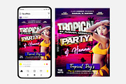 Tropical Party Instagram ( PSD ), a Social Media Template by studioflyers.com (Thumbnail 1 of 3)