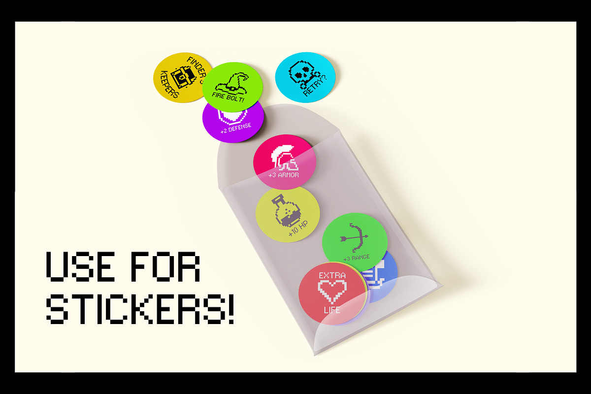 Fantasy Pixel Gaming Art Icon Pack, an Icon by Vincit Design Co. (Photo 3 of 4)