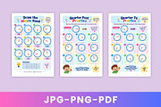 Around the Clock: Quarter Hours, a Stationery Template by Designmela01 (Thumbnail 2 of 6)