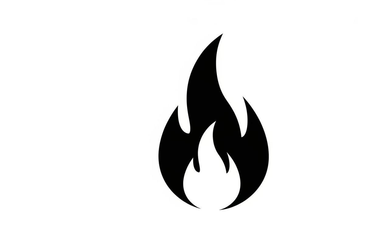 Bold black fire flame icon vector, an Illustration by Amazin_art (Photo 14 of 29)