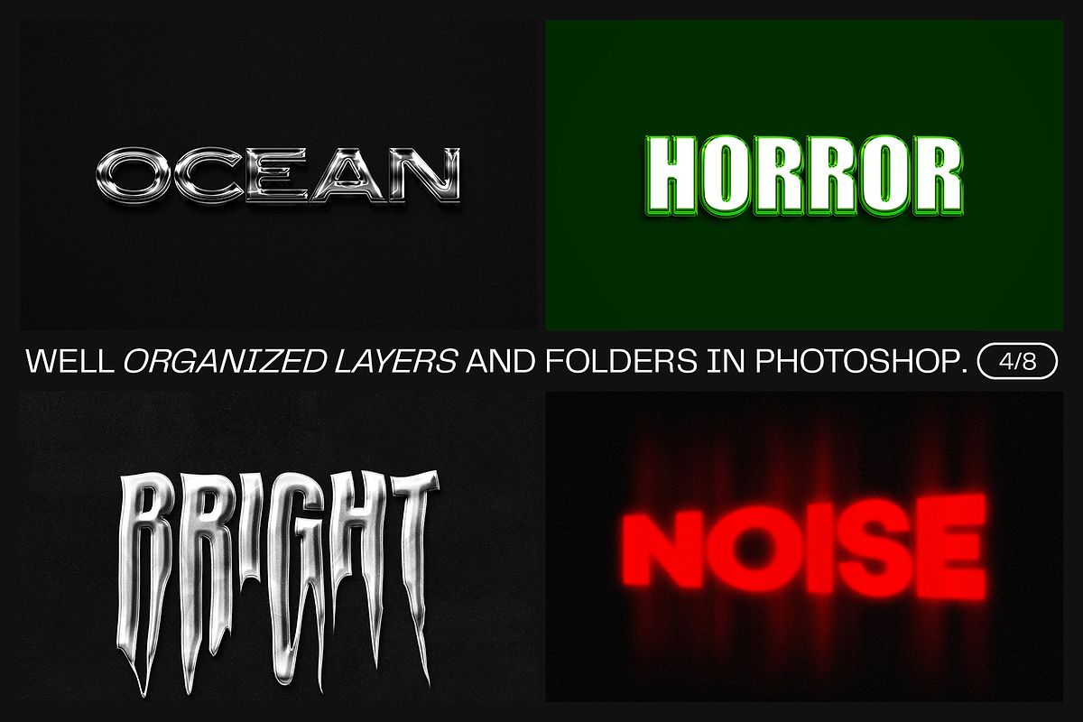 12 Text Effect Templates, a Layer Style Add-On by iDoodle Studio (Photo 4 of 6)
