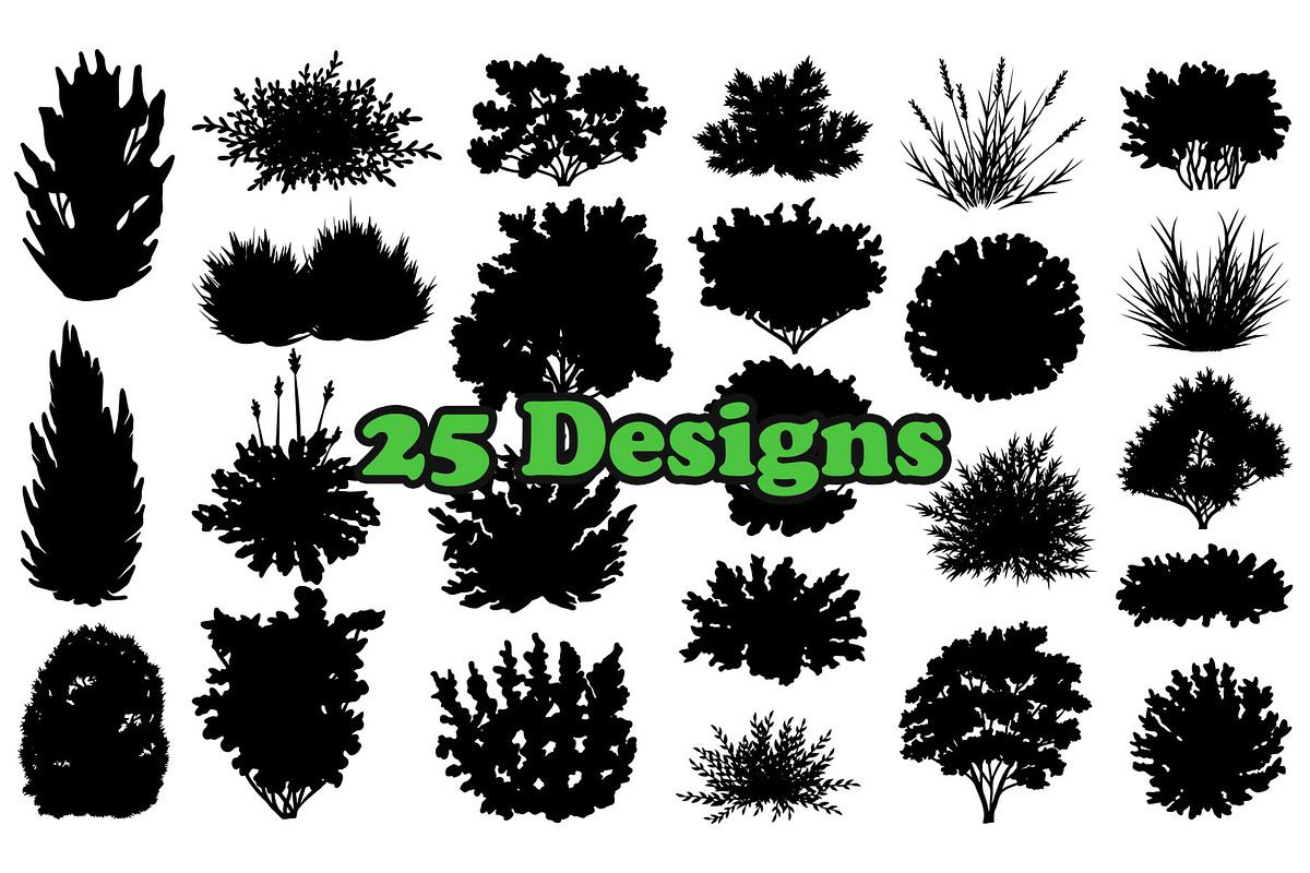 Bushes Grass Photoshop Stamp Brushes, a Brush Add-On by ArtistMef (Photo 3 of 4)