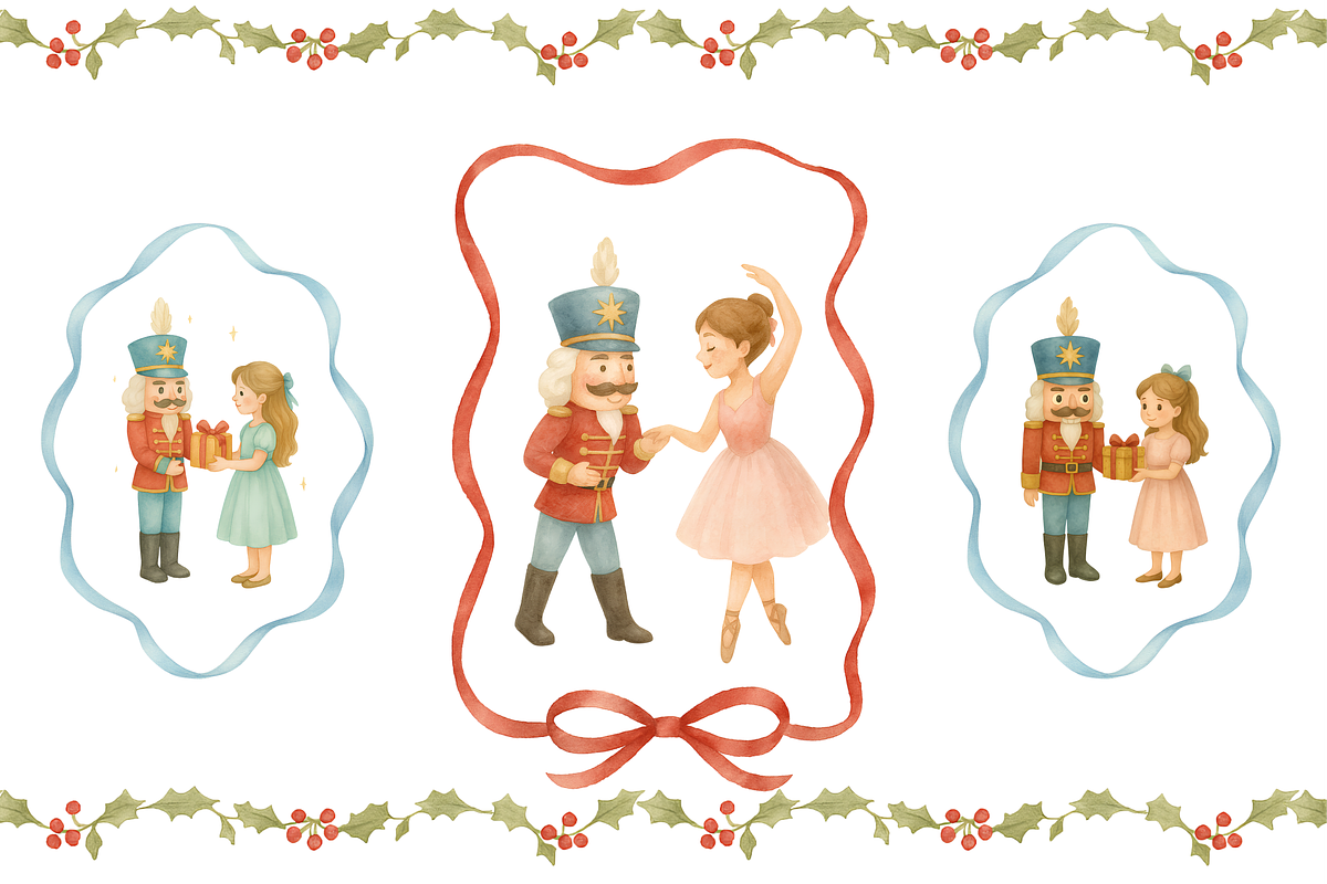 Christmas Watercolor Clip, a Decorative Illustration by Yana_mide (Photo 4 of 18)