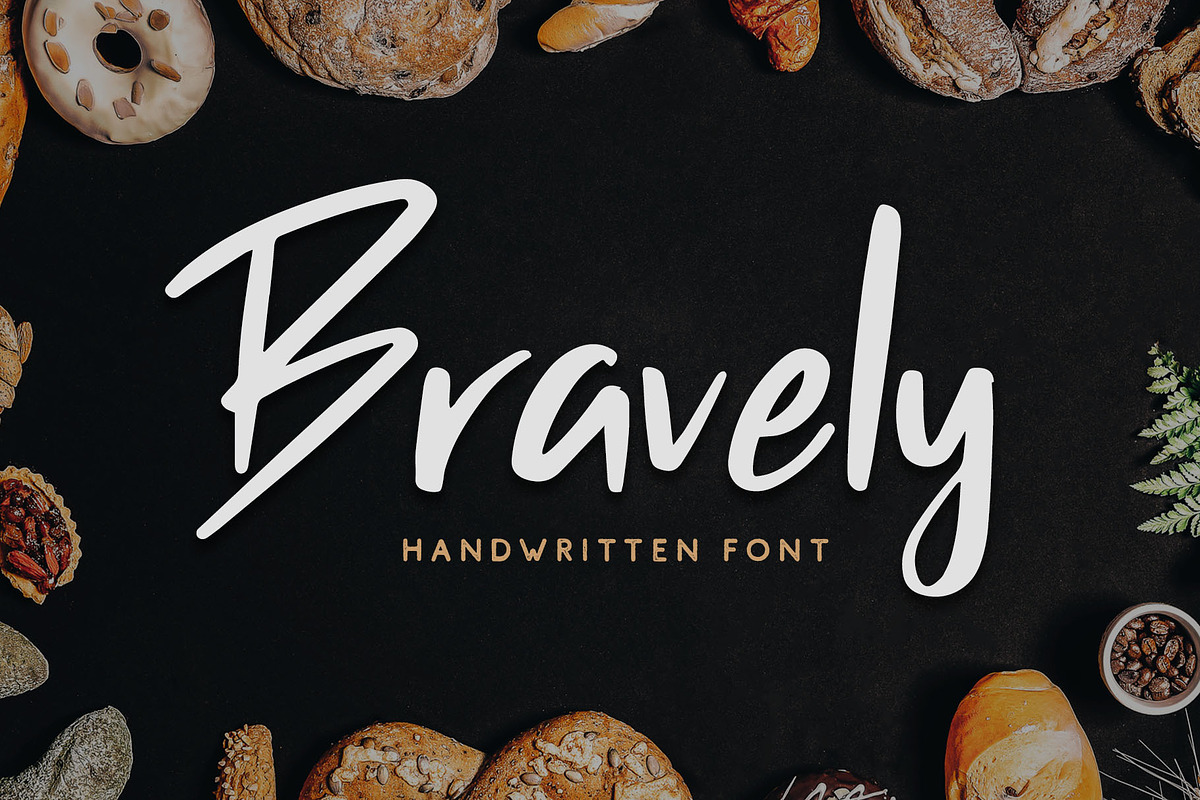 Bravely - Handwritten Font, a Script Font by Craft Supply Co. (Photo 1 of 9)