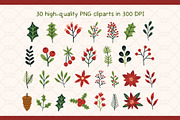 Christmas Foliage Graphic Set, a Pattern Graphic by Drafts n Doodles (Thumbnail 2 of 6)