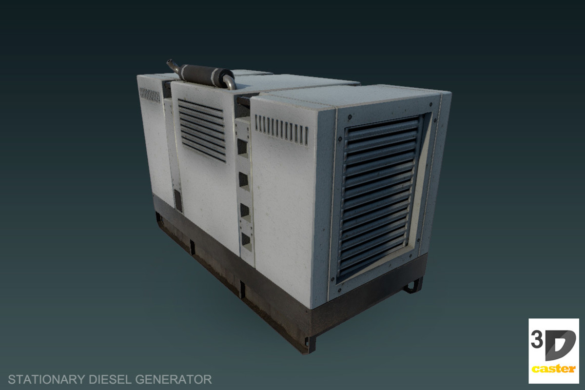 Stationary diesel generator, a Cars & Vehicle 3D Model by 3DCaster (Photo 3 of 6)