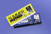 Yellow Retro Summer Festival Ticket, a Card Template by graphicook (Thumbnail 2 of 3)