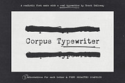 Corpus Typewriter Font, a Serif Font by Brent Galloway (Thumbnail 1 of 10)