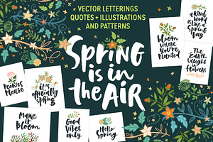 Spring! Letterings+graphics