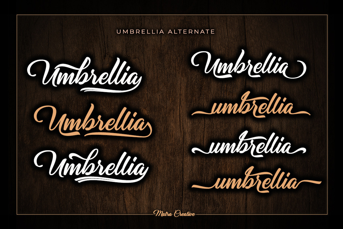 Umbrellia, a Script Font by Matra Creative (Photo 3 of 9)