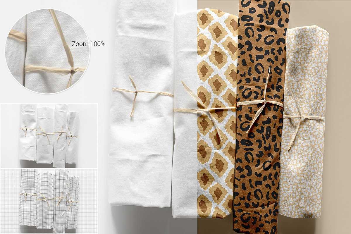 24 Fabric Mockup Bundle, a Packaging Mockup by bazarova (Photo 8 of 13)