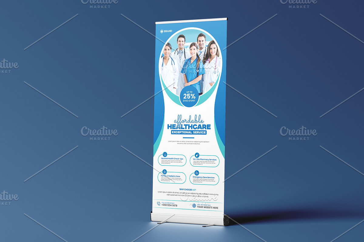 Healthcare Roll-up Banner Template, a Poster Template by vectorlnk (Photo 4 of 4)