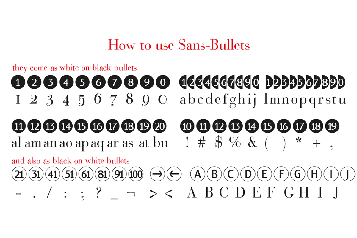 Bullets, a Font by Wiescher Design (Photo 10 of 14)