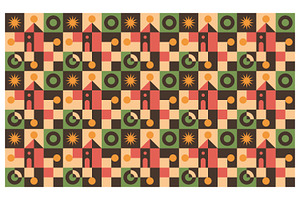 Retro Geometric Abstract, a Pattern Graphic by Creative Backgrounds