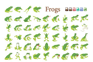 Frog Icon Illustrations Frog Designs, a Graphic by Vector Portal