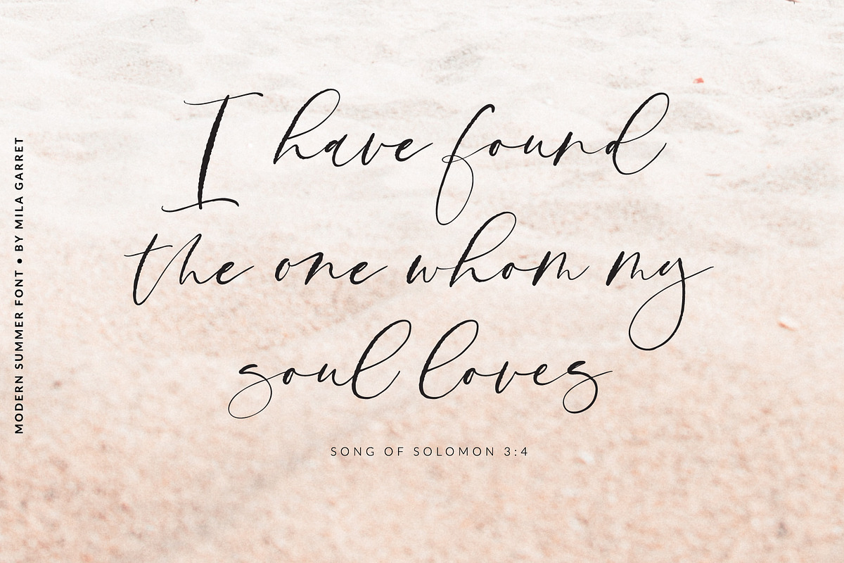 Modern Summer Calligraphy Logo Font, a Script Font by Mila Garret (Photo 6 of 14)