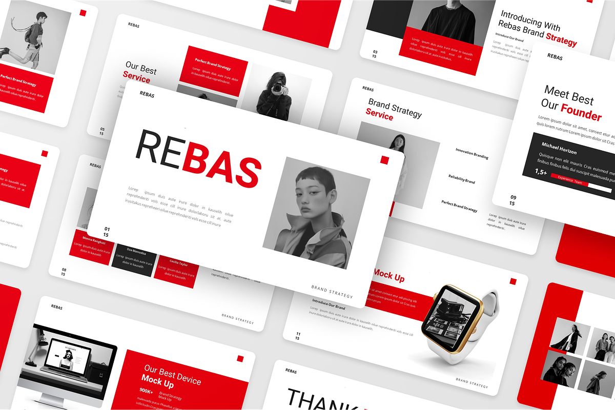 Rebas - Brand Strategy Powerpoint, a Presentation Template by SquidPixey (Photo 6 of 6)