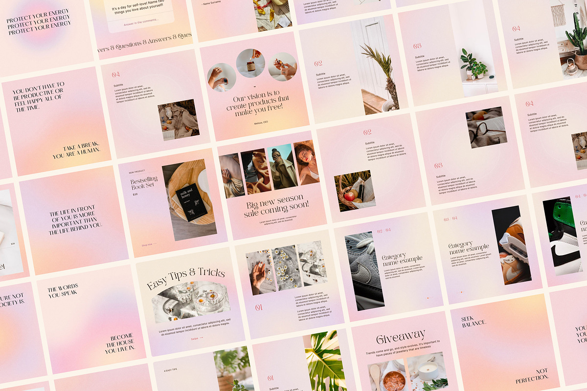 Pink Gradient Instagram Bundle, a Social Media Template by Alice Store (Photo 10 of 10)