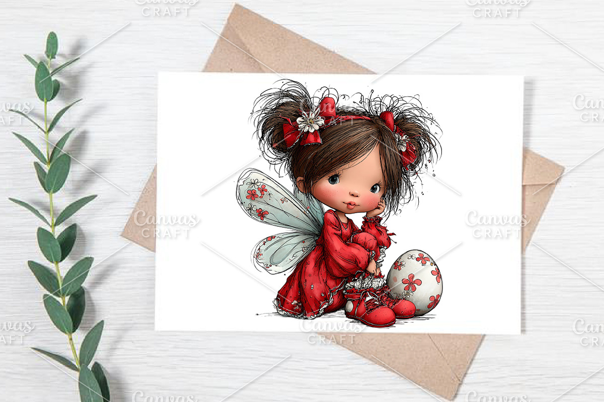 Whimsical Easter Fairy Clipart PNG, an Illustration by Canvas Craft (Photo 7 of 7)