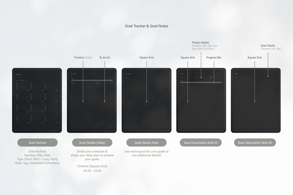 Digital Planner 2024 | Black, an App Template by SydneyYeom (Photo 6 of 11)