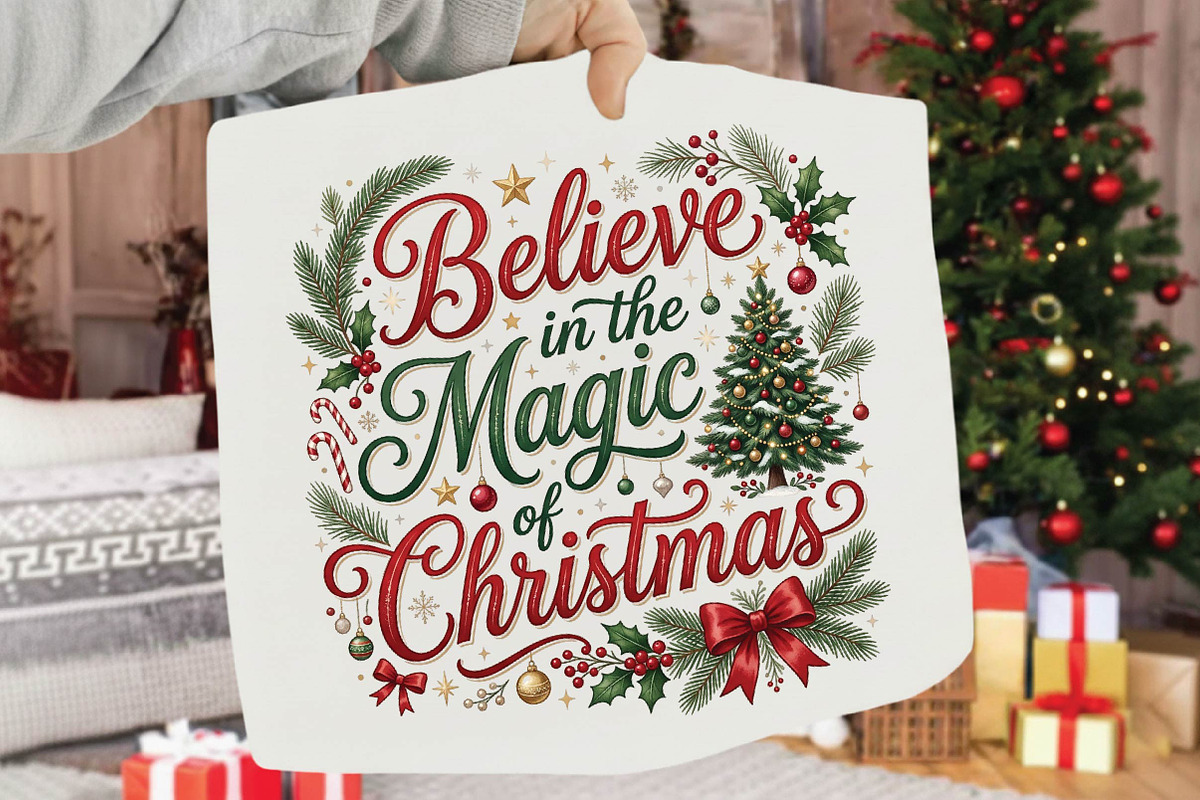 Believe in the Magic of Christmas PN, a Seasonal Illustration by DreamPrint404 (Photo 2 of 6)