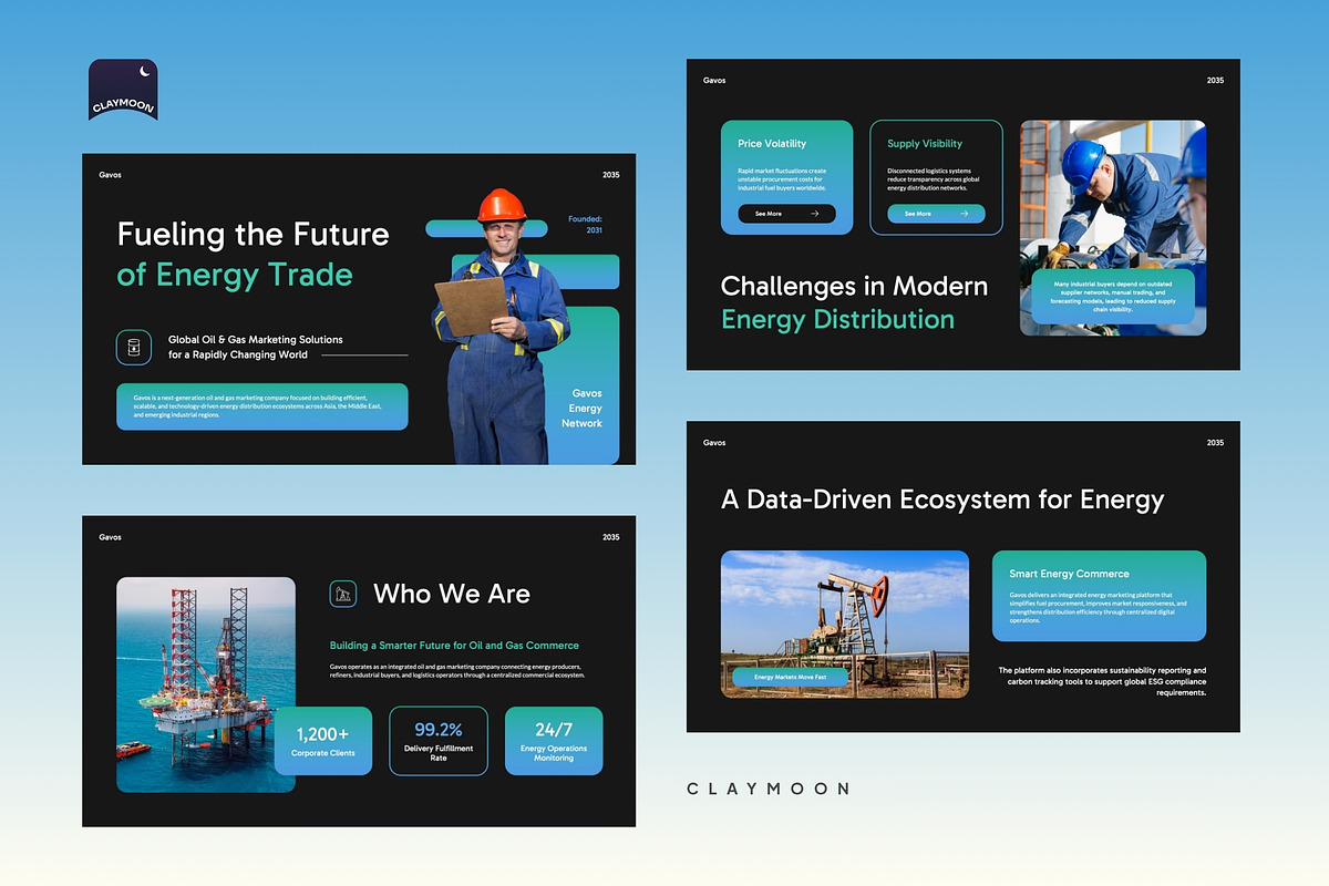 Oil and Gas Marketing, a Presentation Template by Claymoon Lab (Photo 3 of 7)