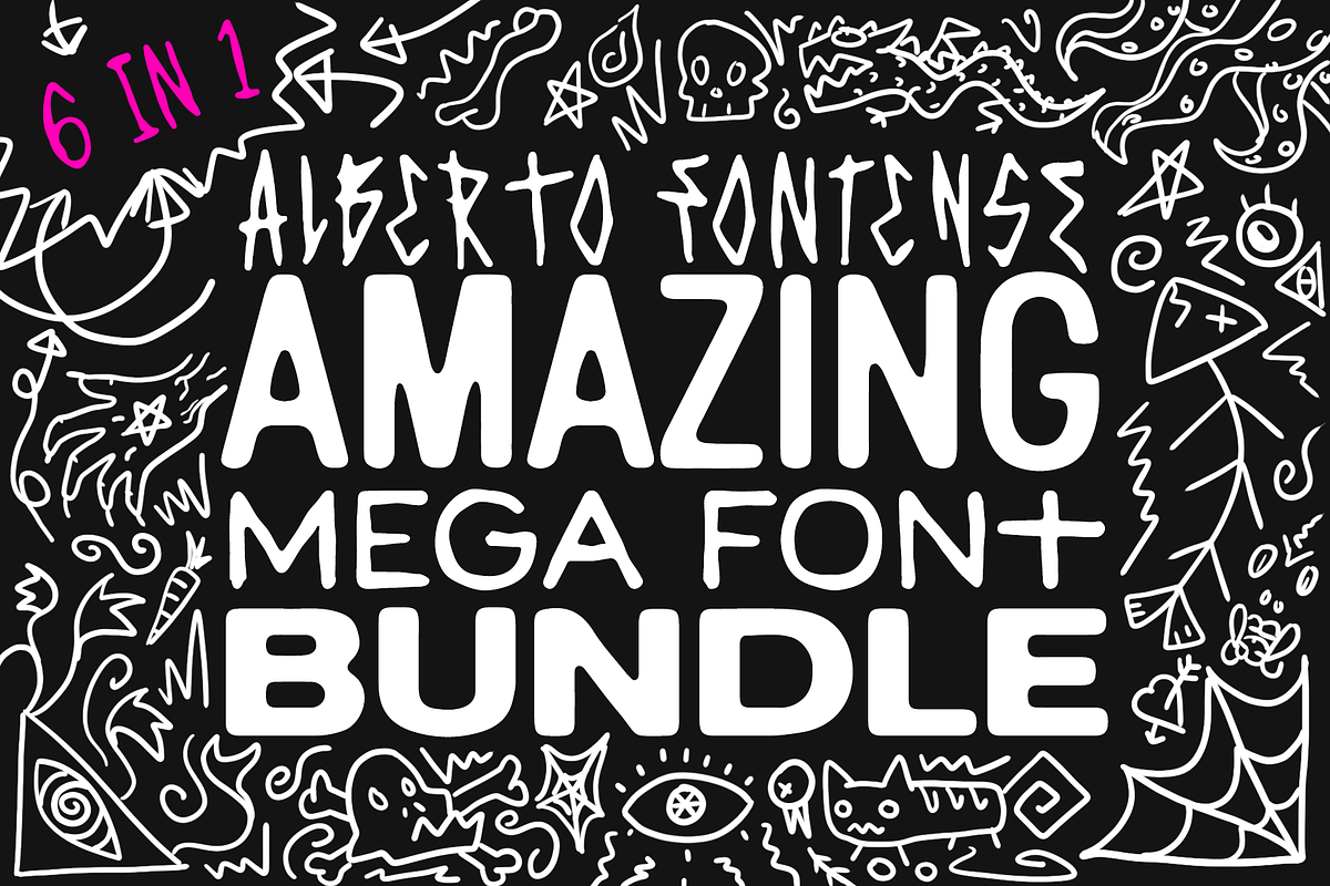 Amazing Mega Font Bundle, a Sans Serif Font by Alberto Fontense (Photo 1 of 14)