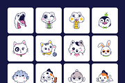 95 Cute Animal Hand-drawn Doodles, an Emoji Icon by Brickclay (Thumbnail 10 of 11)