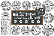 Halloween Round Sign SVG Bundle, PNG, an Object Graphic by GraphicPicker (Thumbnail 1 of 2)