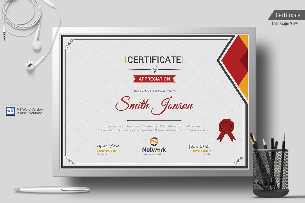 Certificate, a Stationery Template by ThemeDevisers (Photo 2 of 6)