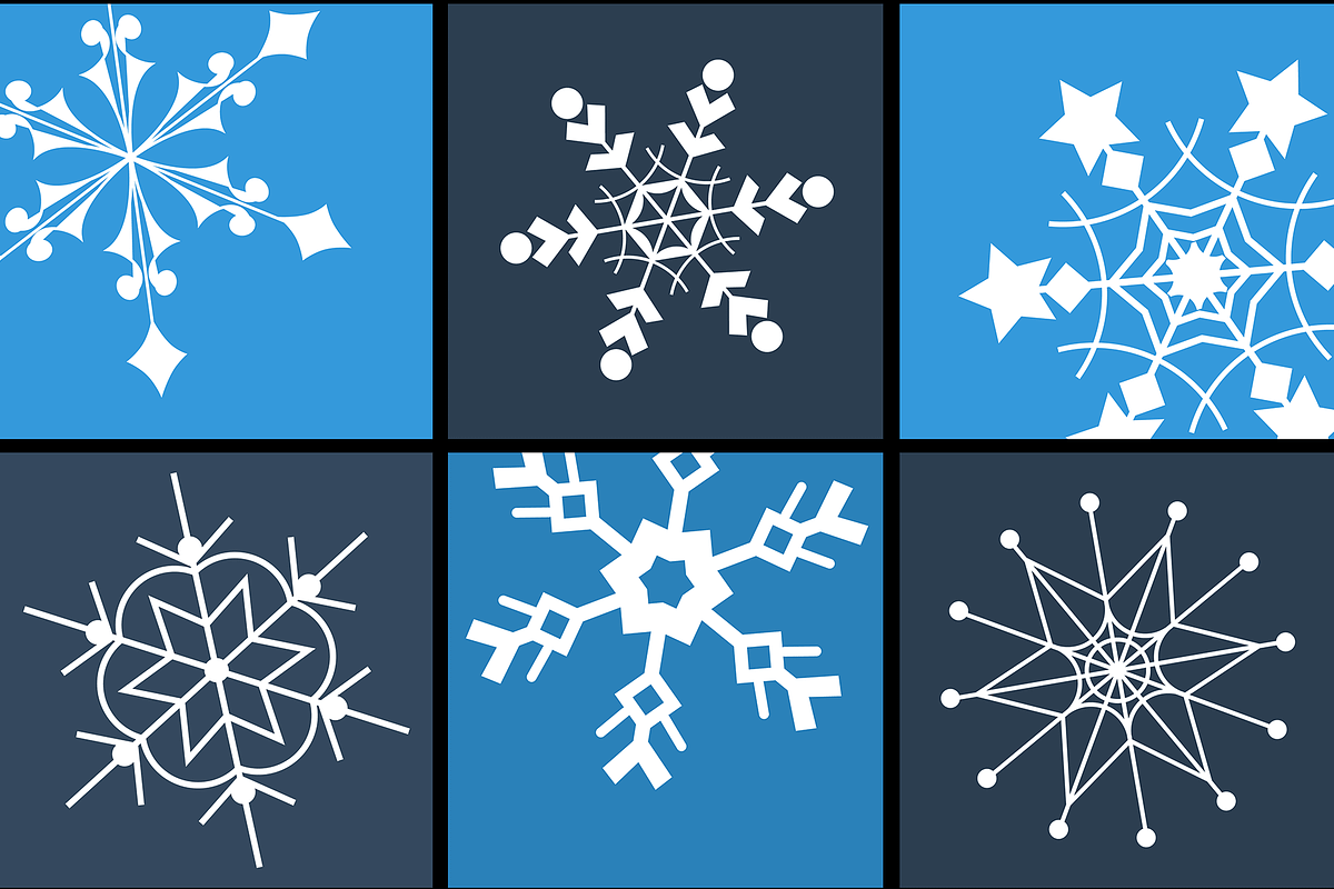 9 Creative Graphic Snowflakes, an Object Graphic by Sunny Design (Photo 3 of 4)