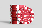 Casino Chips Mockup - 6 views, an Advertising Mockup by Illusiongraphic (Thumbnail 6 of 18)